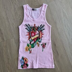 Bejeweled by Susan Fixel Pink Tank - XS